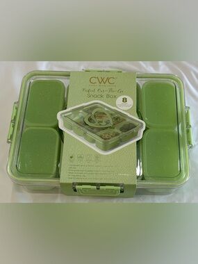 CWC COOK WITH COLOR GREEN Snack Box Set - 8 Compartments Storage NEW